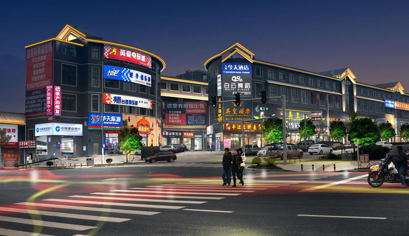 岳陽市平江縣汨羅江沿江風(fēng)光帶夜景亮化